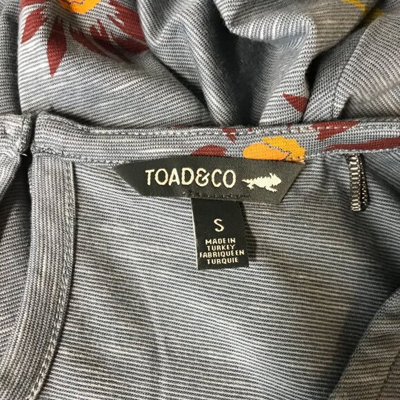 TOAD & CO - WOMEN'S SMALL - BLUE SHORT SLEEVE ROUND NECK TENCEL BLEND DRESS - Picture 4 of 5